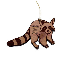 Load image into Gallery viewer, Raccoon Worlds Best Mom - Cedar Ornament