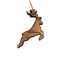 Load image into Gallery viewer, Reindeer Merry Christmas - Cedar Ornament