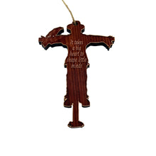 Load image into Gallery viewer, SCARECROW it takes a big heart to shape little minds - Cedar Ornament