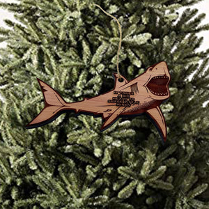 SHARK it takes a big heart to shape little minds - Cedar Ornament