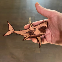 Load image into Gallery viewer, SHARK it takes a big heart to shape little minds - Cedar Ornament