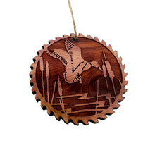 Load image into Gallery viewer, Sawblade with Duck - Cedar Ornament