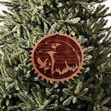 Load image into Gallery viewer, Sawblade with Eagle - Cedar Ornament