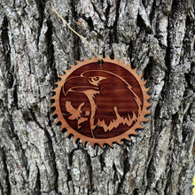 Load image into Gallery viewer, Sawblade with Eagle - Cedar Ornament