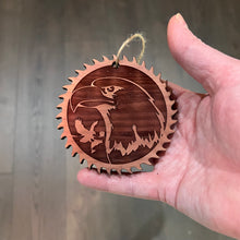 Load image into Gallery viewer, Sawblade with Eagle - Cedar Ornament