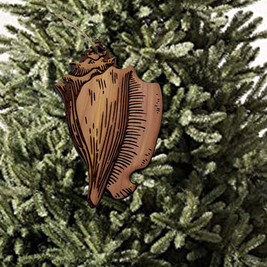 Seashell - Cedar Ornament