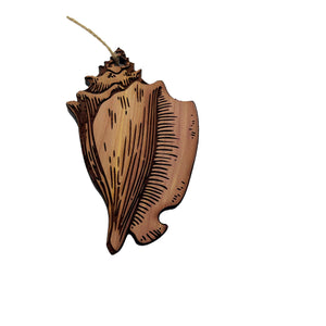 Seashell - Cedar Ornament