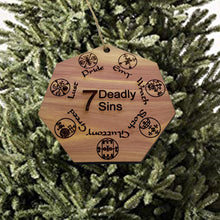 Load image into Gallery viewer, Seven Deadly Sins - Cedar Ornament