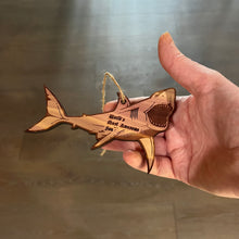 Load image into Gallery viewer, Shark Worlds Most Awesome Son - Cedar Ornament