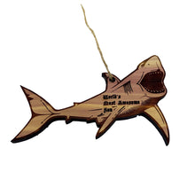 Load image into Gallery viewer, Shark Worlds Most Awesome Son - Cedar Ornament