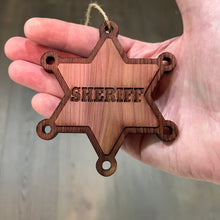 Load image into Gallery viewer, Sheriff - Cedar Ornament