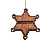 Load image into Gallery viewer, Sheriff - Cedar Ornament