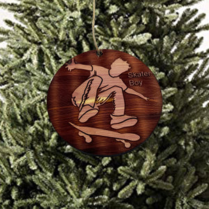 Skater Boy - Cedar Ornament