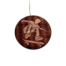 Load image into Gallery viewer, Skater Boy - Cedar Ornament