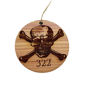 Skull and Bones 322 - Cedar Ornament