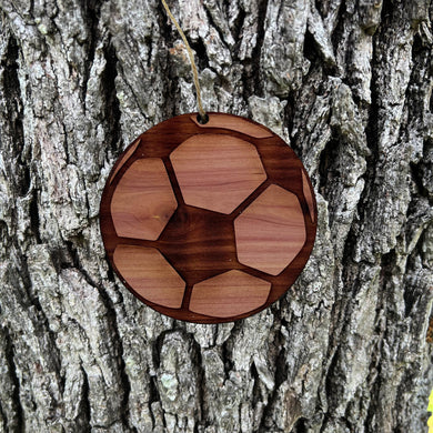 Soccer Ball - Cedar Ornament