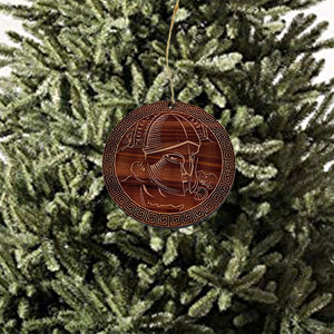 Spartan Warrior - Cedar Ornament