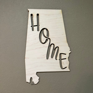 State Home Alabama 19x12 Sign