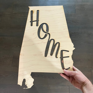 State Home Alabama 19x12 Sign