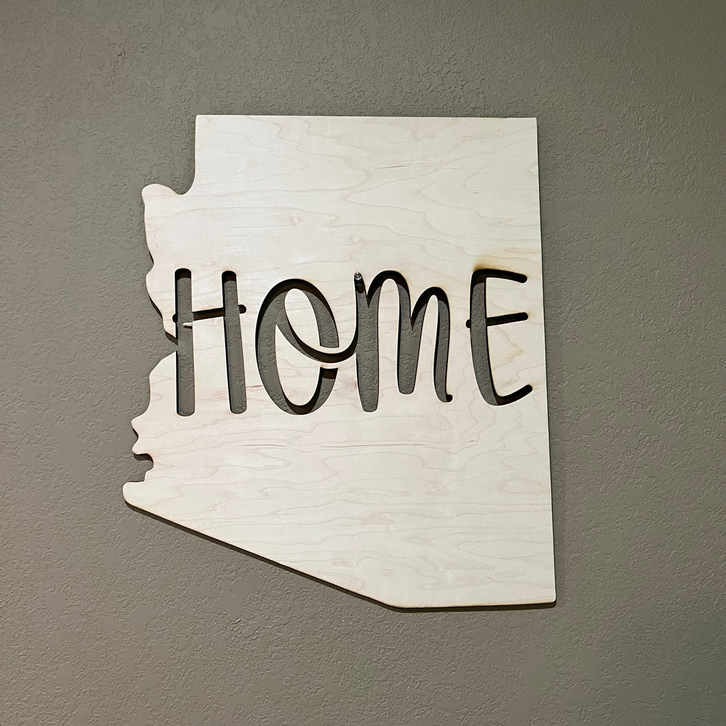 State Home Arizona 15x17 Sign