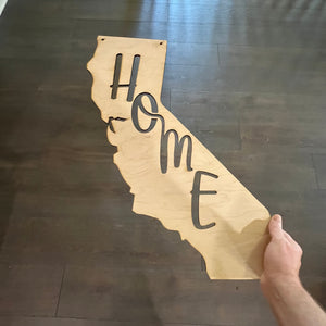 State Home California 19x14 Sign