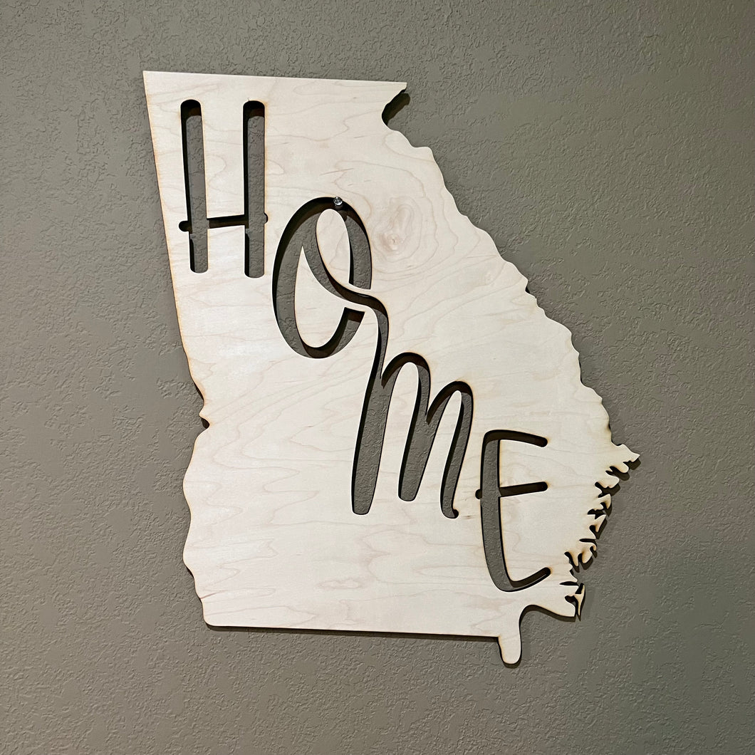 State Home Georgia 19x14 Sign