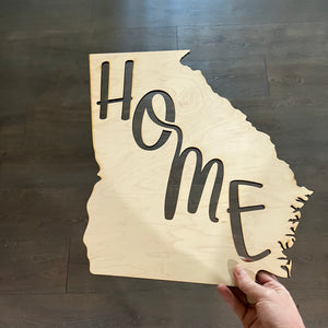 State Home Georgia 19x14 Sign