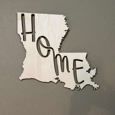 State Home Louisiana sign 15x15