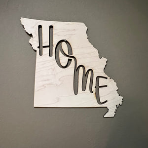 State Home Missouri 18x18 Sign