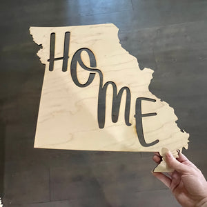 State Home Missouri 18x18 Sign