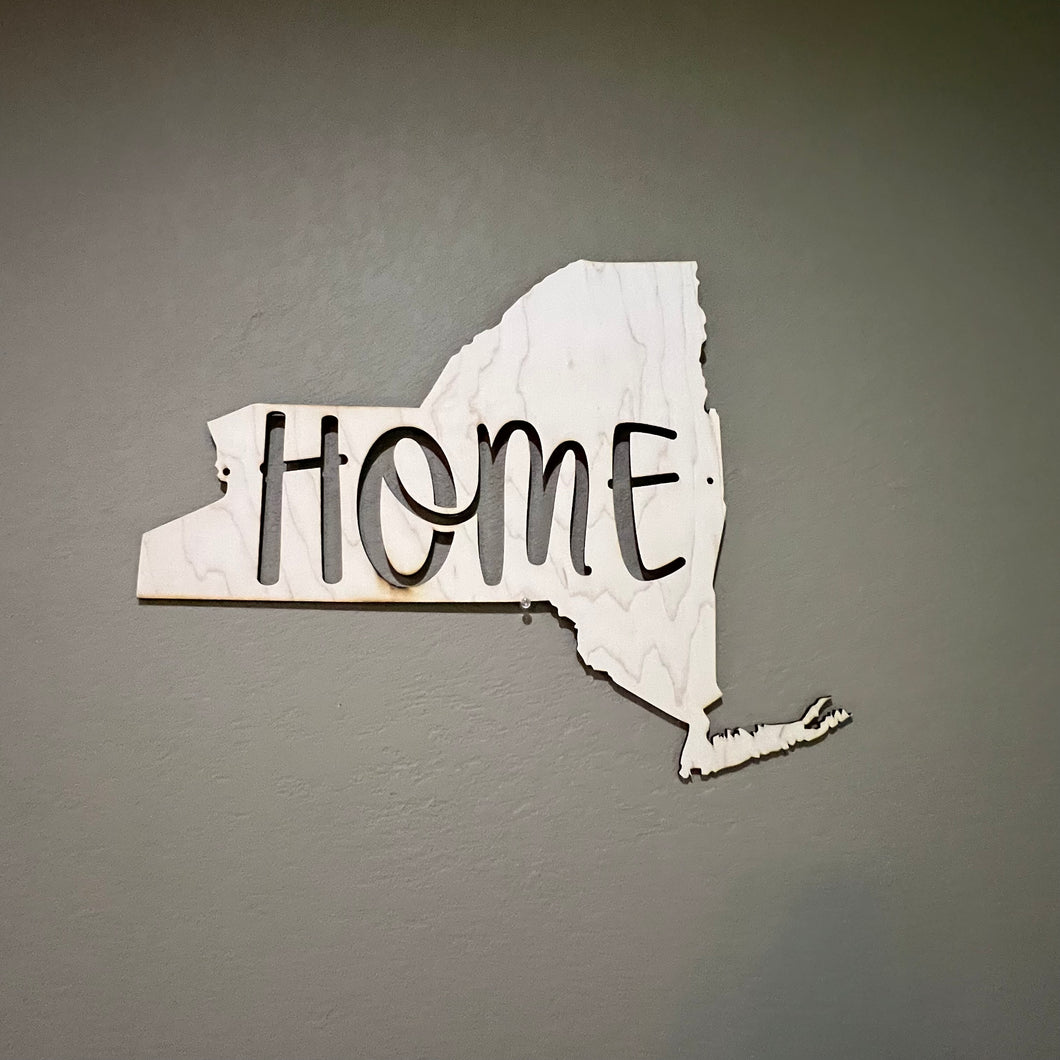 State Home New York 19x14 Sign