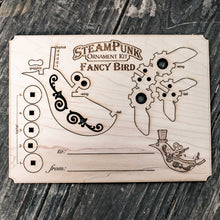 Load image into Gallery viewer, Steampunk Ornament Kit - Fancy Bird - Raw Wood (Assembly Required)