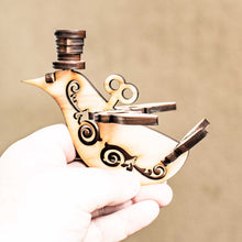 Load image into Gallery viewer, Steampunk Ornament Kit - Fancy Bird - Raw Wood (Assembly Required)