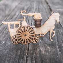 Load image into Gallery viewer, Steampunk Ornament Kit - Horse Power - Raw Wood (Assembly Required)