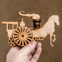 Load image into Gallery viewer, Steampunk Ornament Kit - Horse Power - Raw Wood (Assembly Required)