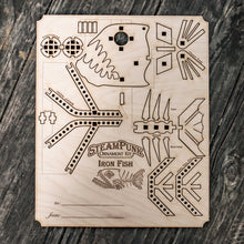 Load image into Gallery viewer, Steampunk Ornament Kit - Iron Fish - Raw Wood (Assembly Required)