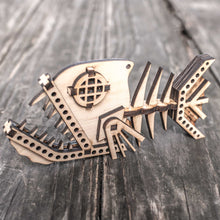 Load image into Gallery viewer, Steampunk Ornament Kit - Iron Fish - Raw Wood (Assembly Required)