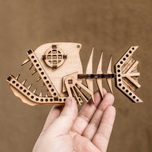 Load image into Gallery viewer, Steampunk Ornament Kit - Iron Fish - Raw Wood (Assembly Required)