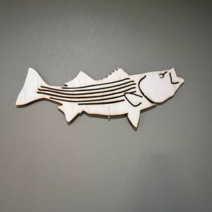 Striped Sea Bass Fish 19x8