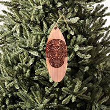 Load image into Gallery viewer, Sugar Skull Surfboard - Cedar Ornament