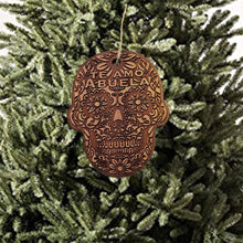 Load image into Gallery viewer, Te Amo Abuela Sugar Skull - Cedar Ornament