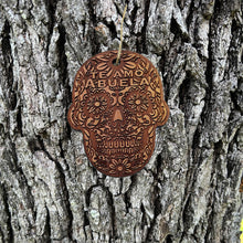 Load image into Gallery viewer, Te Amo Abuela Sugar Skull - Cedar Ornament