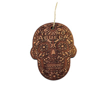 Load image into Gallery viewer, Te Amo Abuela Sugar Skull - Cedar Ornament