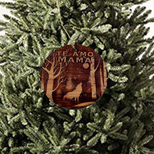 Load image into Gallery viewer, Te Amo Mama Winter Wolf - Cedar Ornament