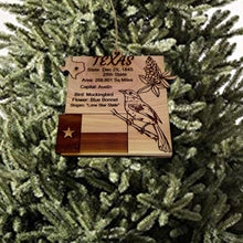 Load image into Gallery viewer, Texas 28th State - Cedar Ornament