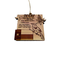 Load image into Gallery viewer, Texas 28th State - Cedar Ornament