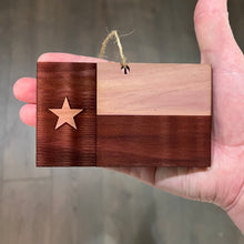 Load image into Gallery viewer, Texas Flag Lone Star - Cedar Ornament