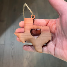 Load image into Gallery viewer, Texas with Heart - Cedar Ornament