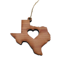 Load image into Gallery viewer, Texas with Heart - Cedar Ornament