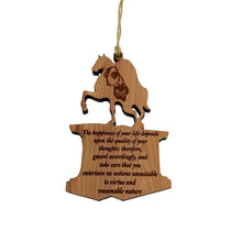 Load image into Gallery viewer, CEDAR The Happiness of your life Marcus Aurelius Ornament